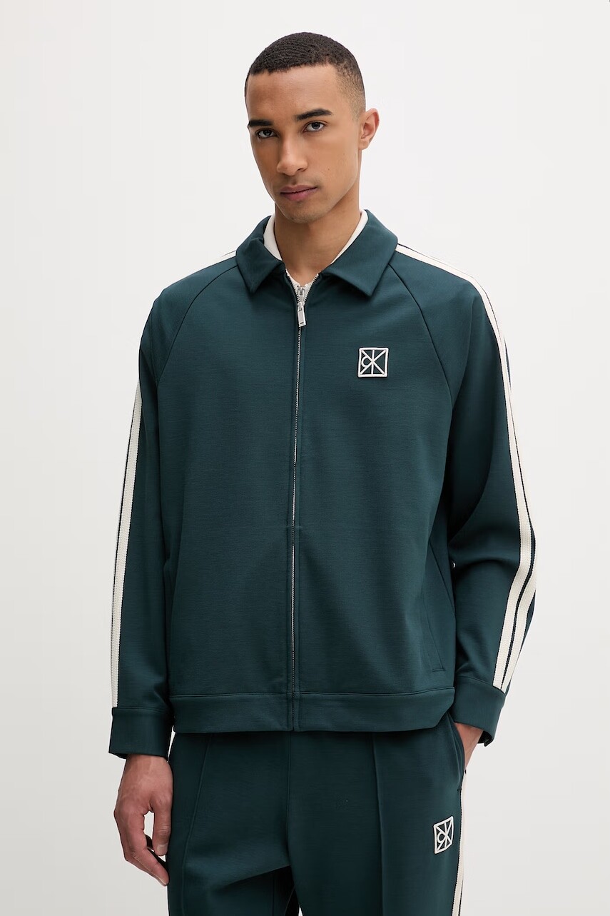 Calvin Klein mikina na zips pánska s modalom