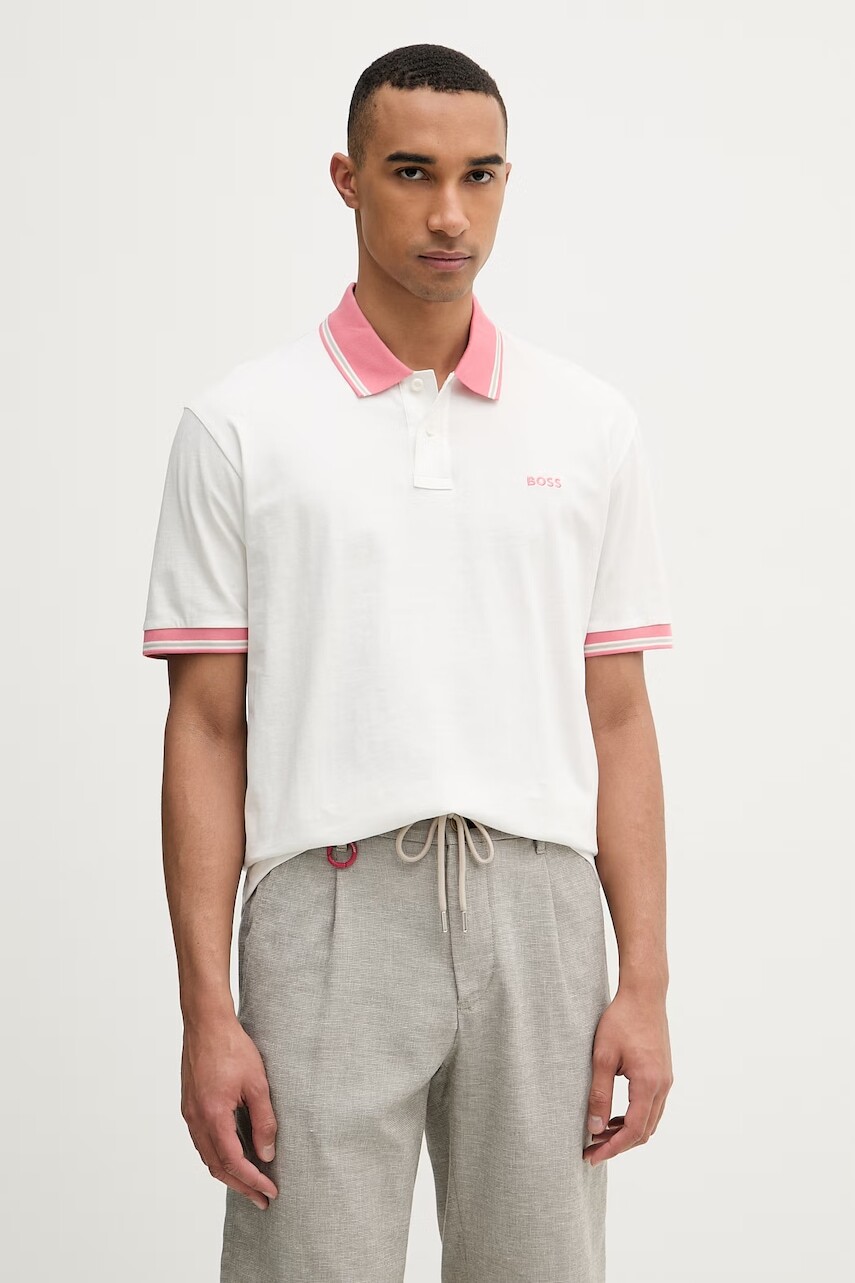 BOSS Orange polo tričko pánske bavlnené