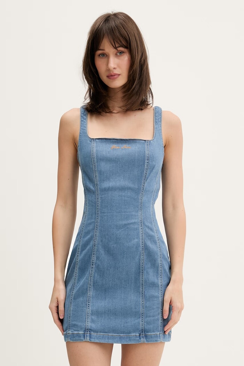 Guess Jeans šaty s lyocellom