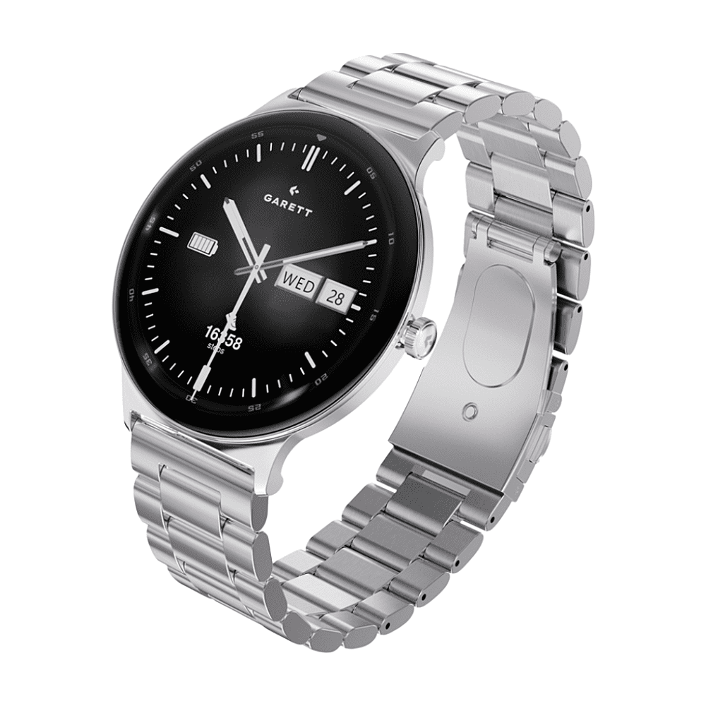GARETT Smartwatch quantum silver steel chytré hodinky