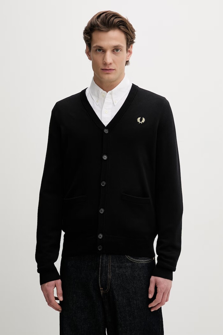 Vlnený kardigán Fred Perry Classic Cardigan