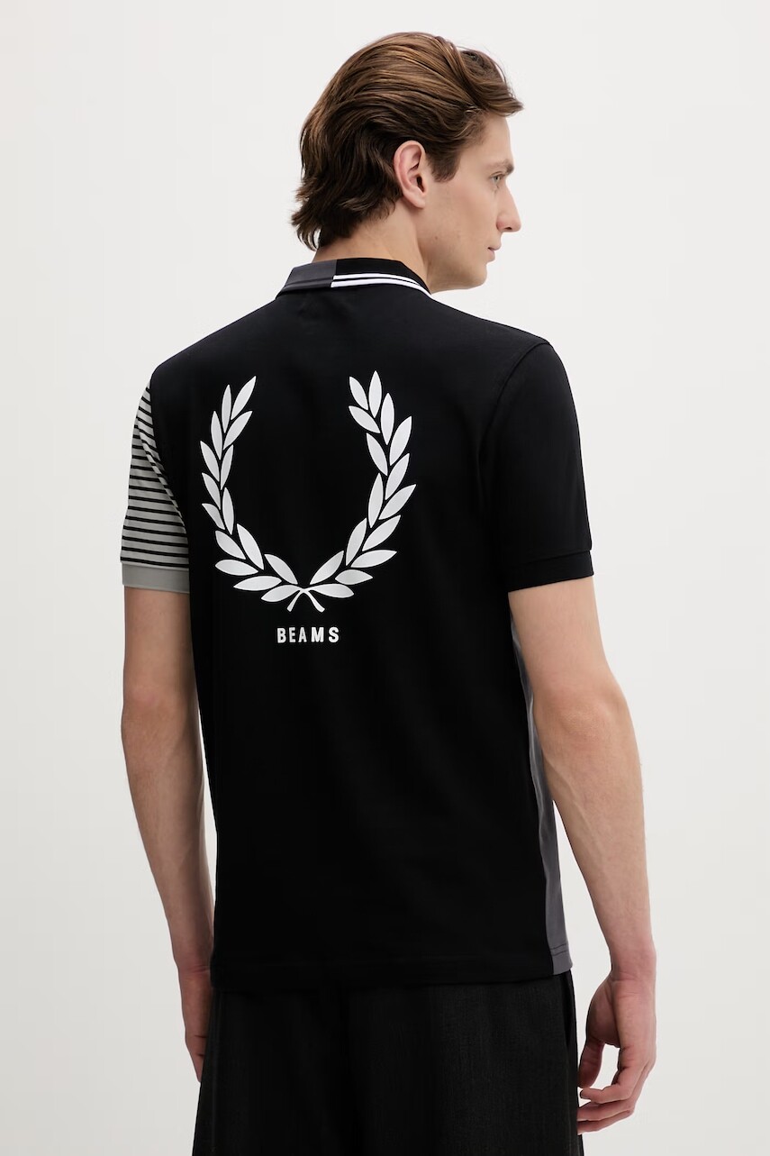 Bavlnené polo tričko Fred Perry Beams Striped Panel Shirt