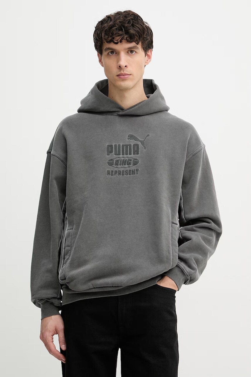 Puma mikina s kapucňou pánska bavlnená PUMA x REPRESENT