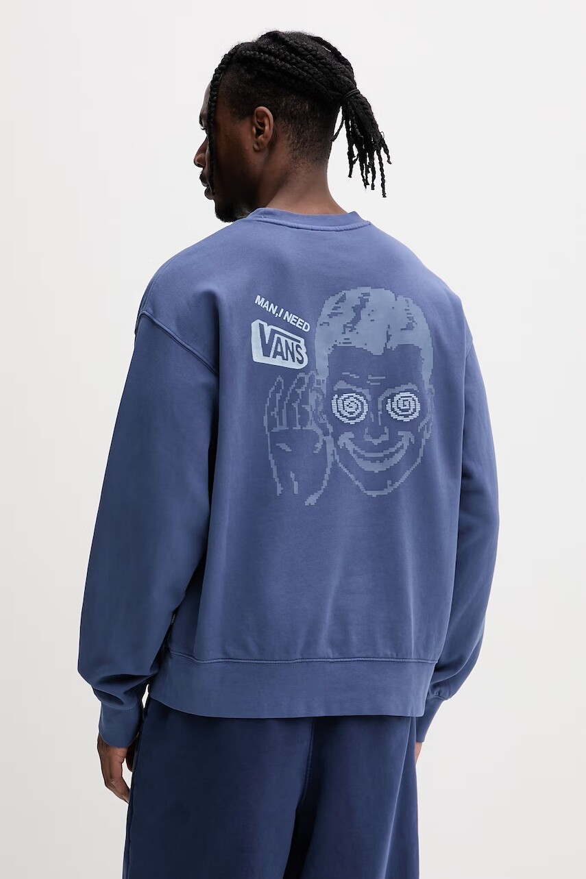 Vans oversize mikina pánska s bavlnou
