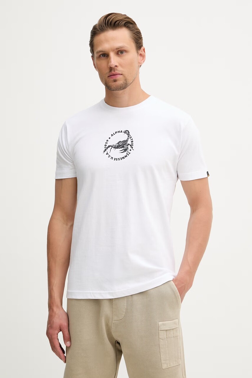Alpha Industries tričko pánske bavlnené US Scorpion Backprint