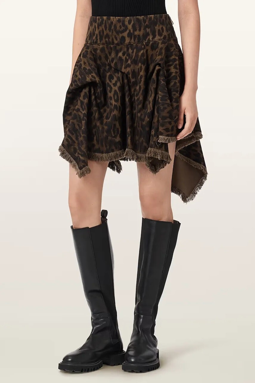 AllSaints asymetrická sukňa CRISSY