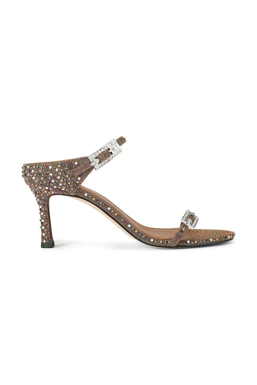 Kurt Geiger London sandále na vysokom podpätku Strass Double Buckle Sdl