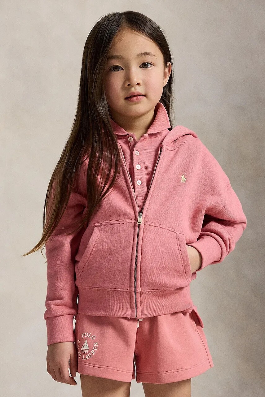 Polo Ralph Lauren mikina na zips s kapucňou detská bavlnená