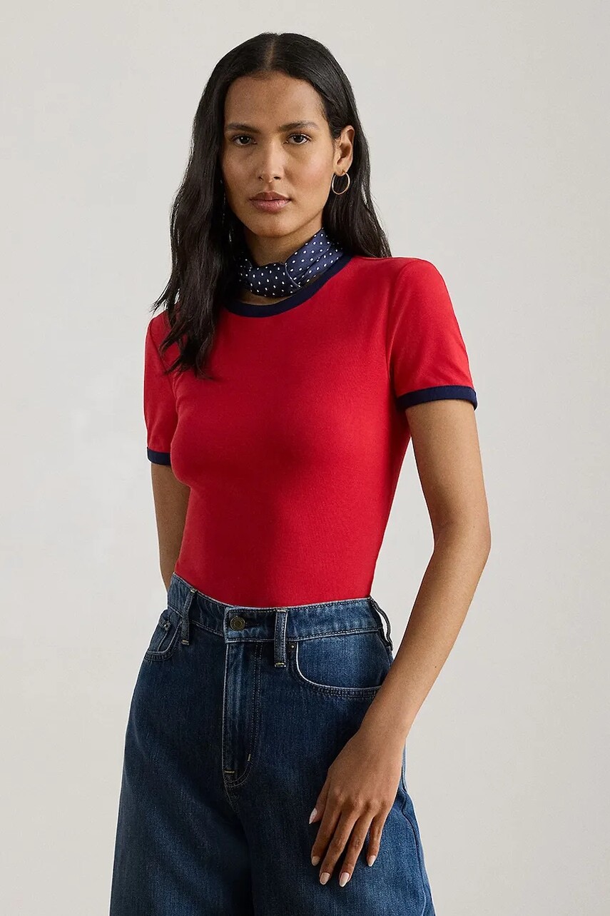 Lauren Ralph Lauren basic tričko dámske s bavlnou