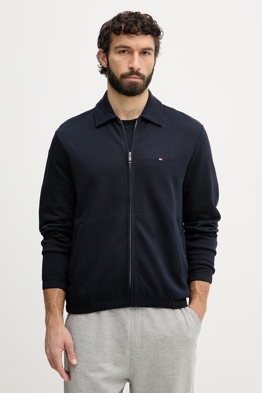 Tommy Hilfiger mikina na zips pánska bavlnená