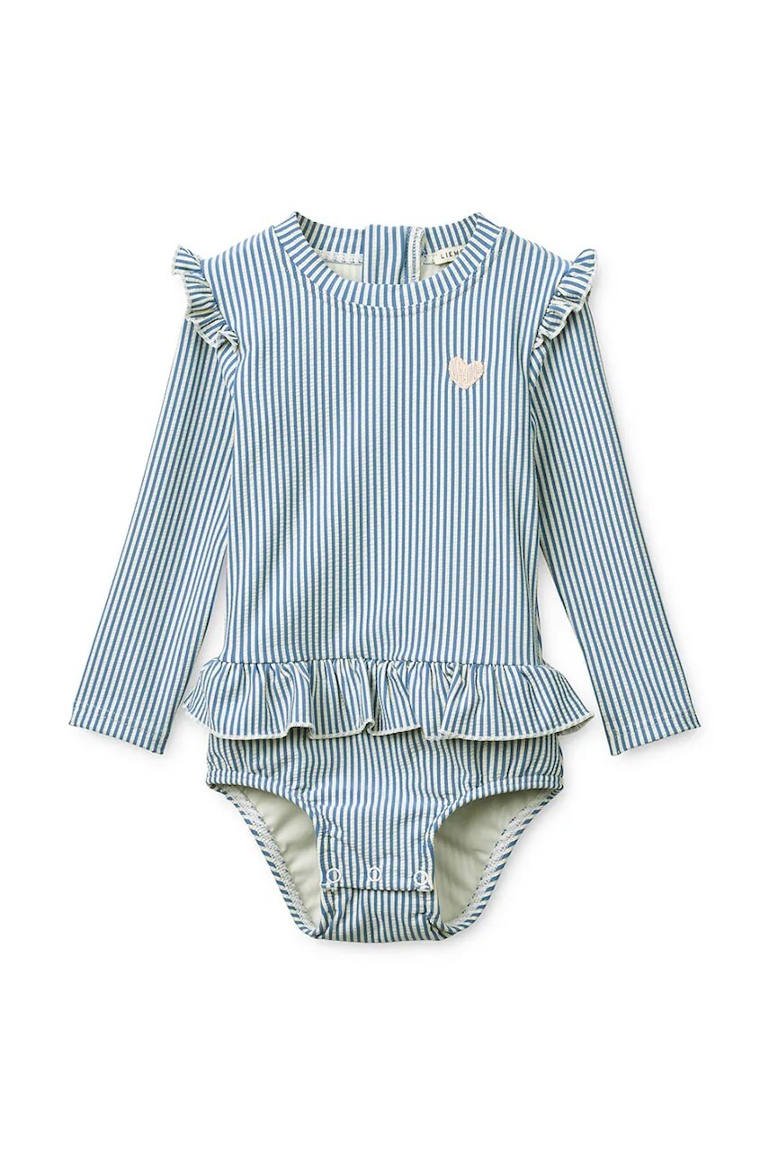 Liewood jednodielne plavky detské Sille Baby Seersucker Swimsuit