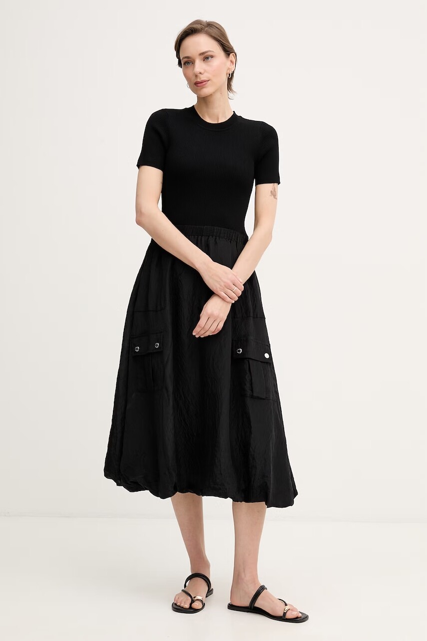 DKNY balónové šaty z viskózy