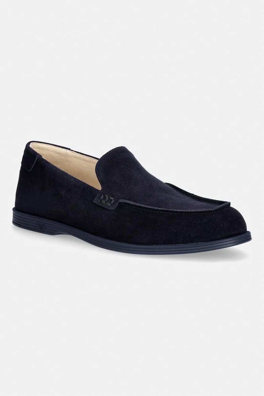 Emporio Armani mokasíny pánske semišové