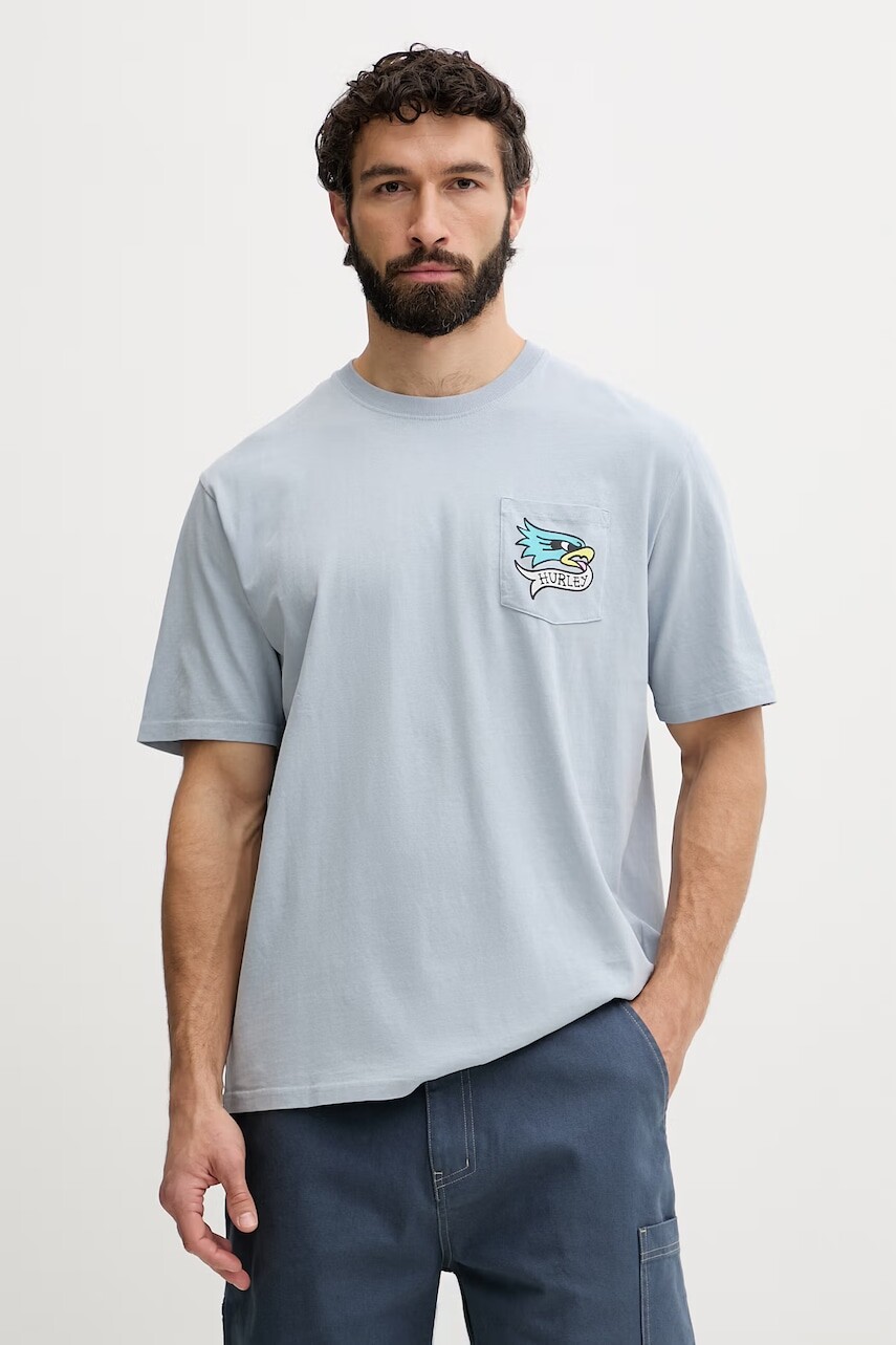 Hurley oversize tričko pánske bavlnené ETAM