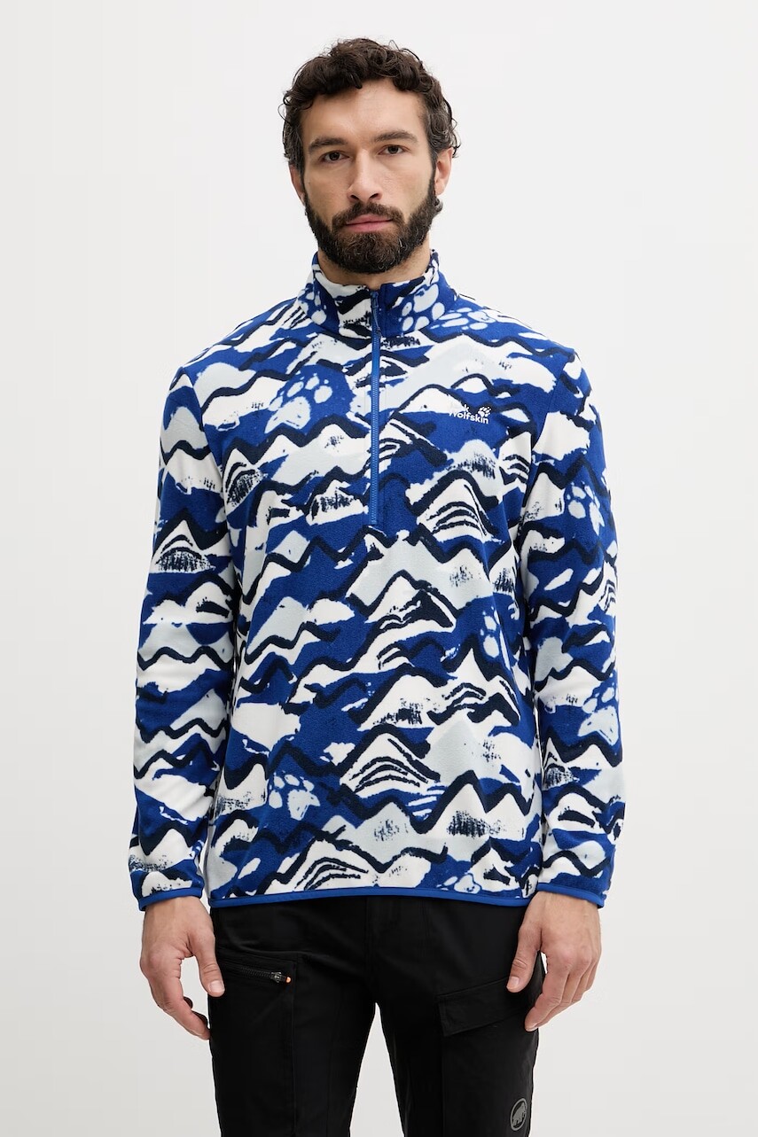 Jack Wolfskin mikina na zips pánska Paw Era 100