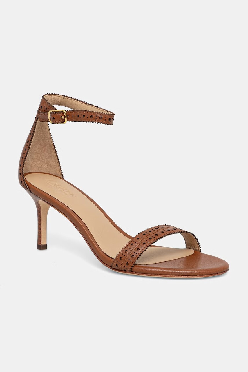 Lauren Ralph Lauren sandále na vysokom podpätku kožené Allie M