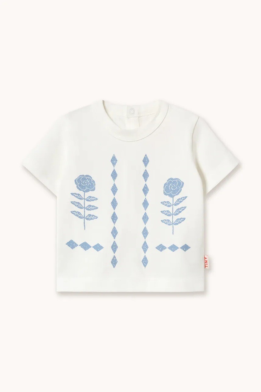 Tinycottons tričko dojčenské bavlnené FLOWER PATTERN GRAPHIC BABY TEE
