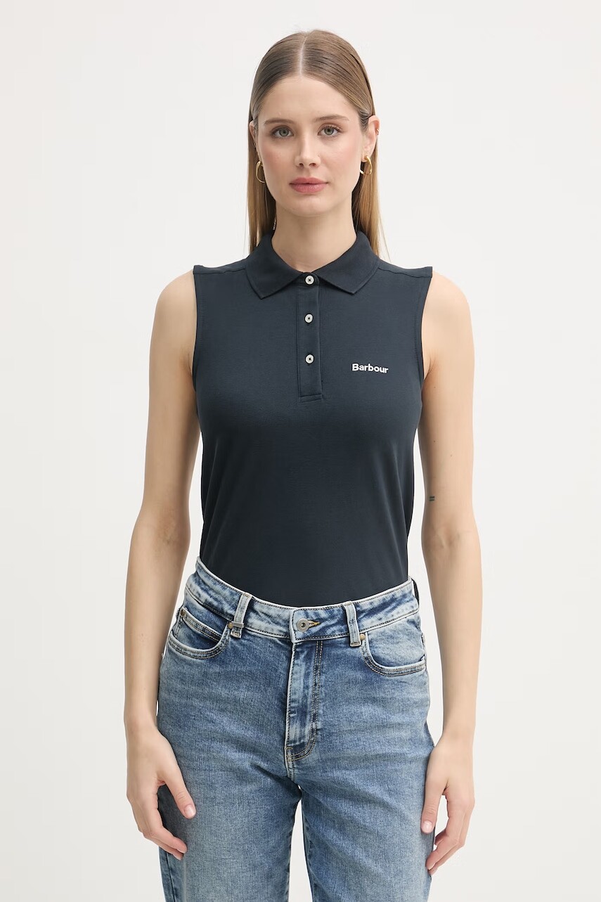 Barbour dámsky top bavlnený s elastanom Bowford