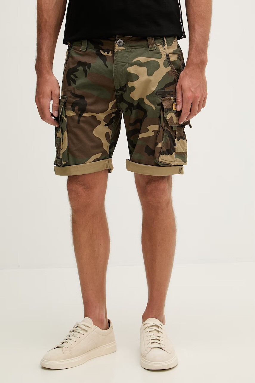 Alpha Industries šortky cargo pánske bavlnené s elastanom Crew Short Camo