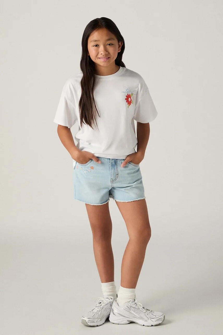 Levi's šortky detské rifľové CROCHET APPLIQUE A LINE SH