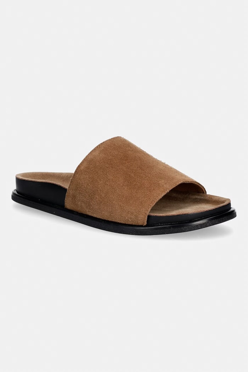Vagabond Shoemakers šľapky na plochom podpätku dámske semišové EFFIE