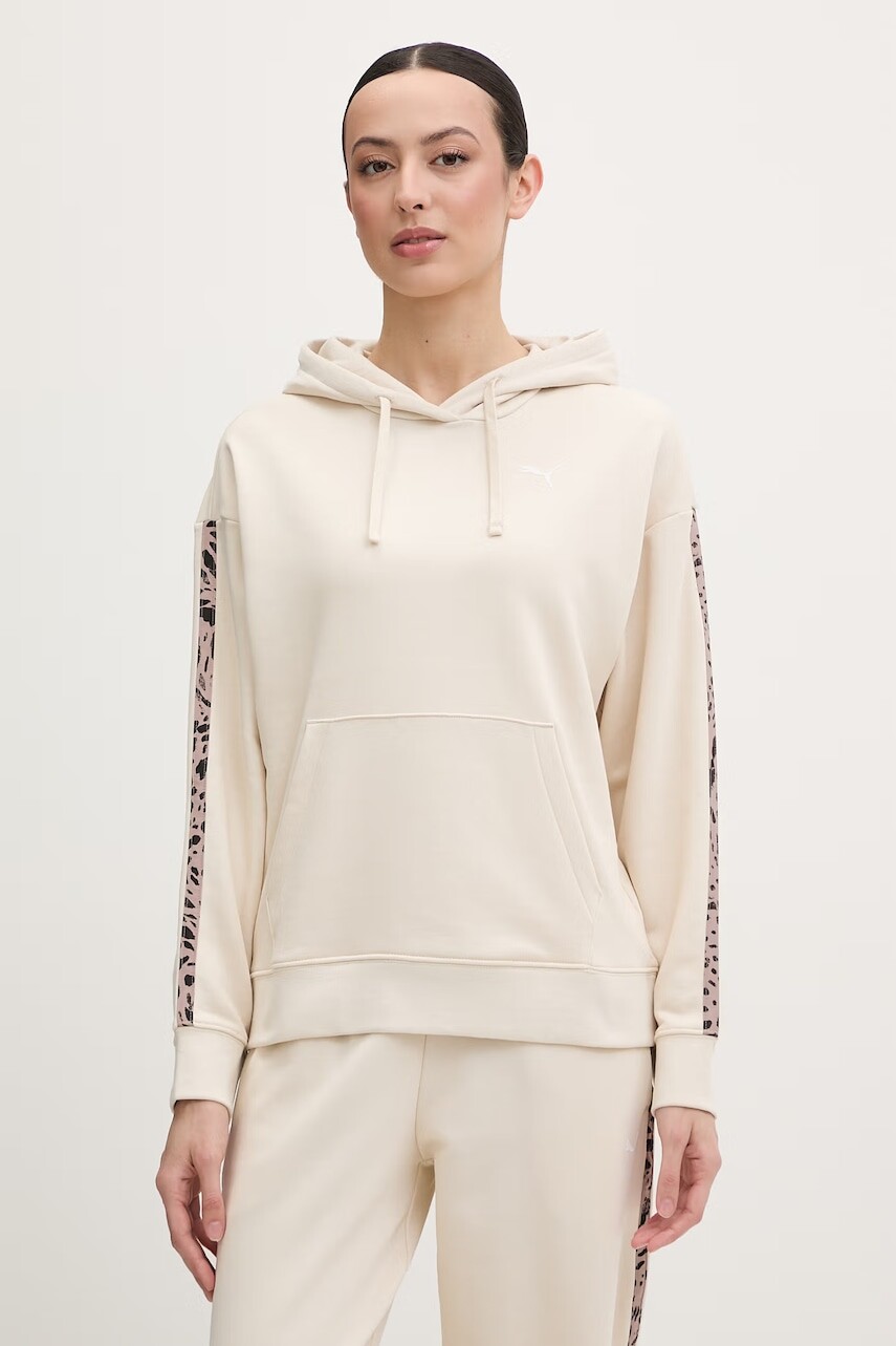 Puma mikina s kapucňou dámska bavlnená Essentials Graphic Animal