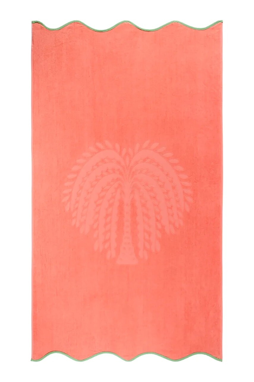 Olivier Desforges plážový uterák z textilného materiálu HYERES Corail 100 x 170 cm