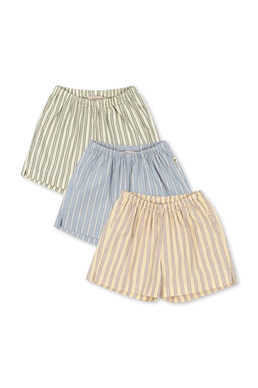 Konges Sløjd detské bavlnené šortky 3 pak AZUR SHORTS GOTS