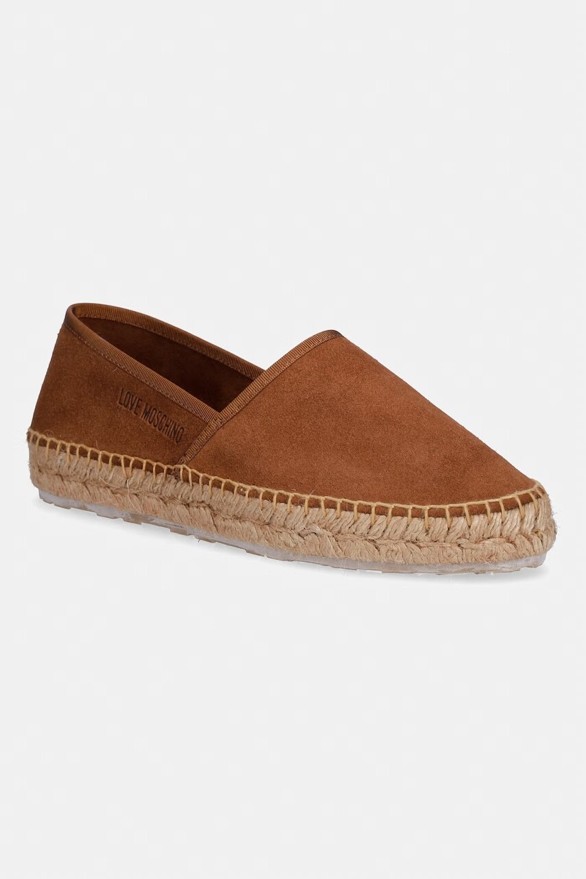 Love Moschino dámske semišové espadrilky na plochej podrážke