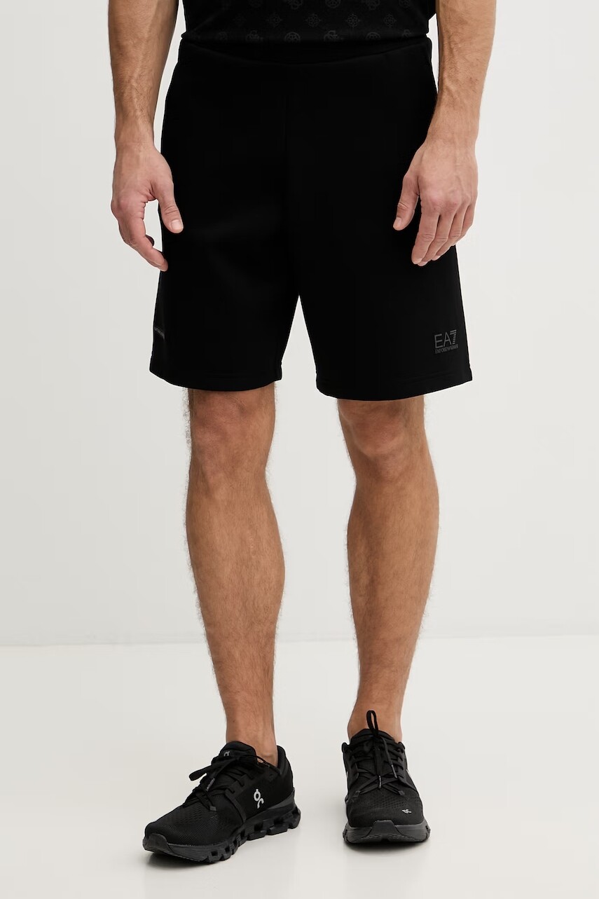 EA7 Emporio Armani teplákové šortky pánske z bavlny