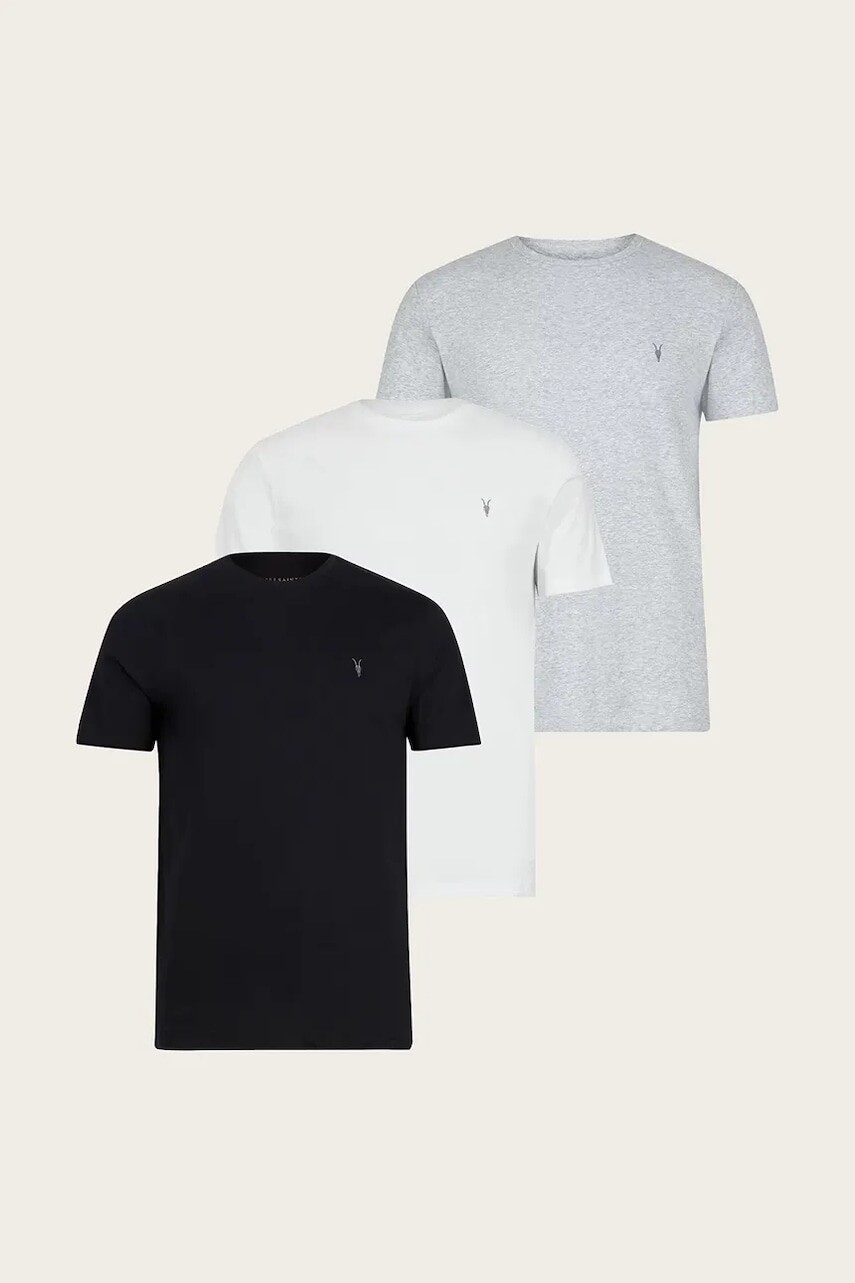 AllSaints tričko pánske bavlnené TONIC 3-pak