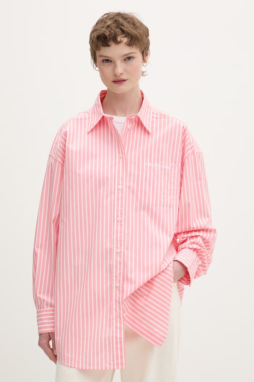 Tommy Jeans košeľová blúzka dámska bavlnená