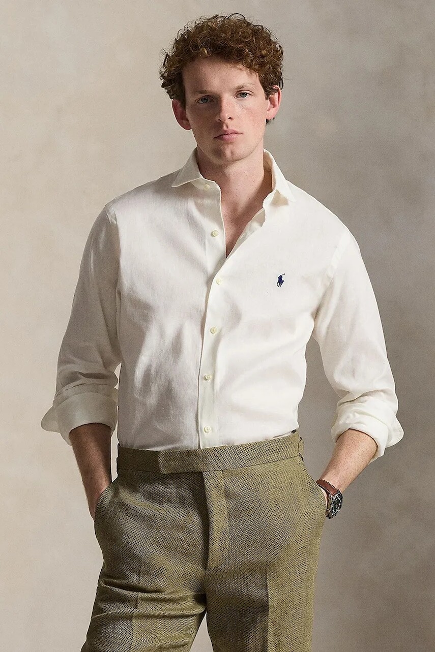 Polo Ralph Lauren košeľa pánska s ľanom