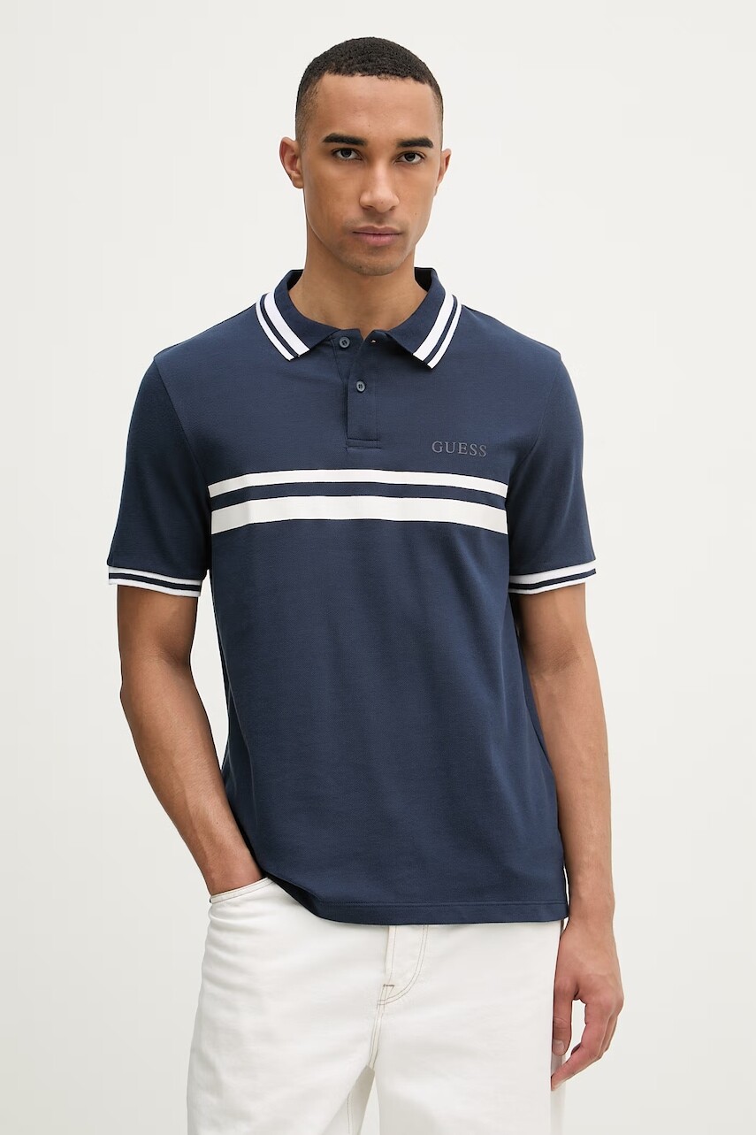 Guess polo tričko pánske bavlnené SPIROS