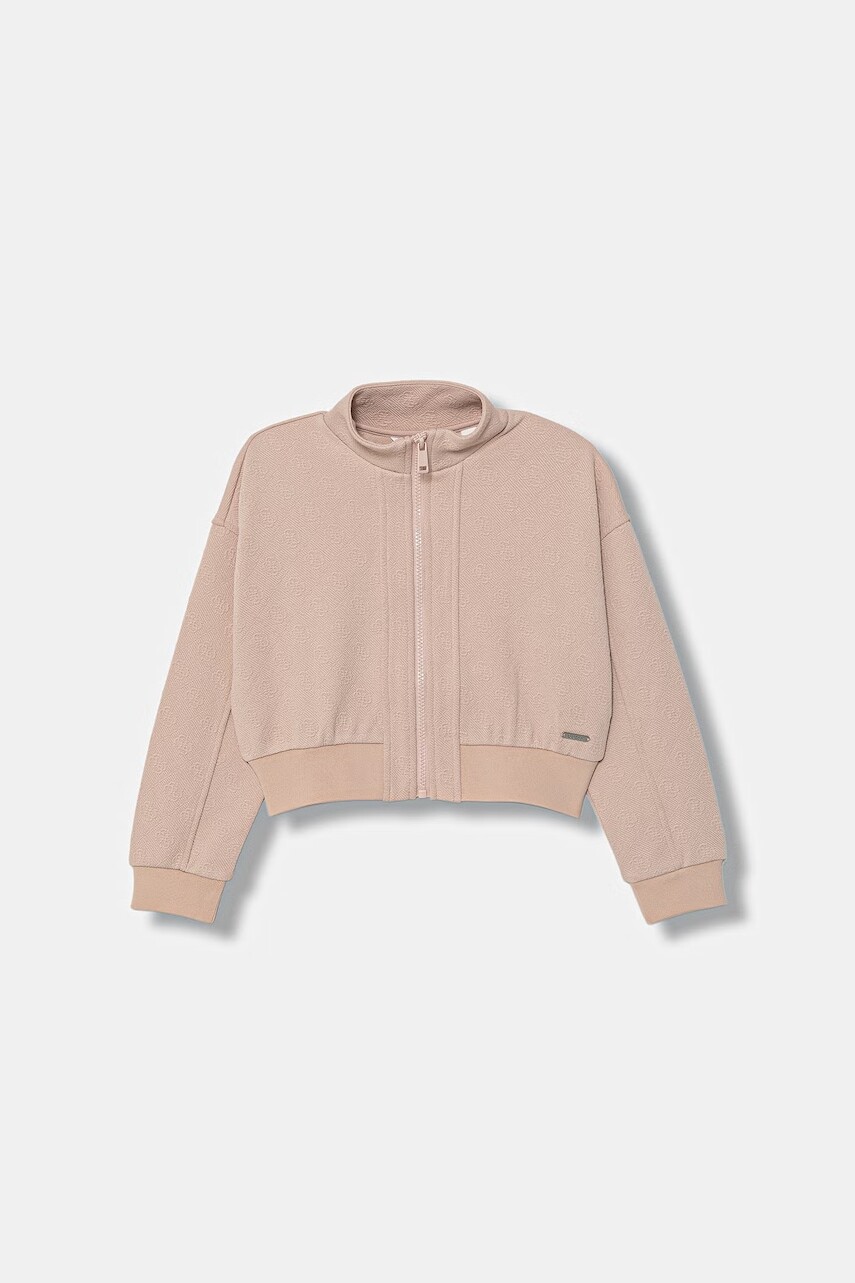 Guess mikina na zips detská bavlnená