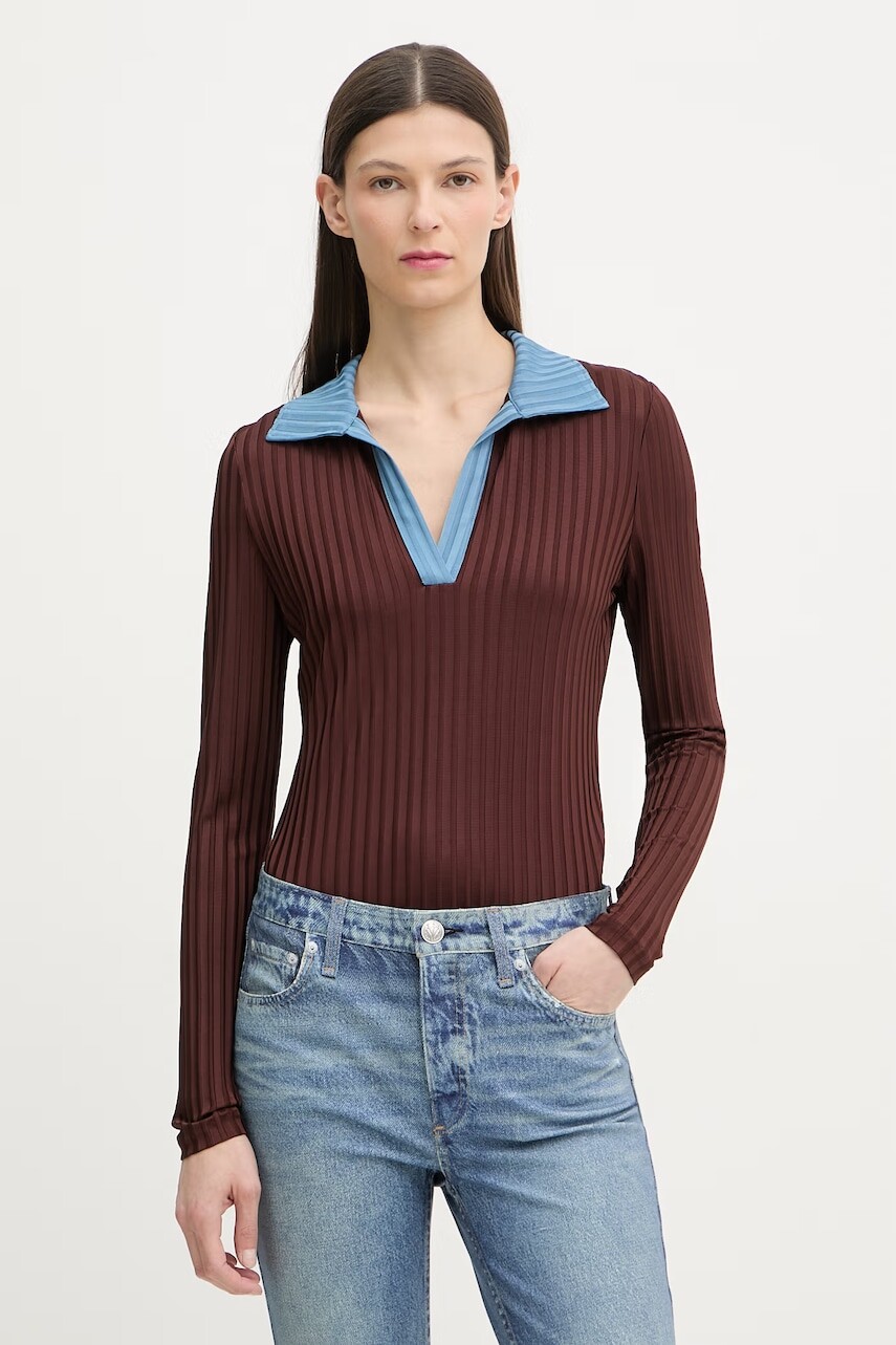 Rag & Bone Tričko s dlhým rukávom dámske z viskózy Luca