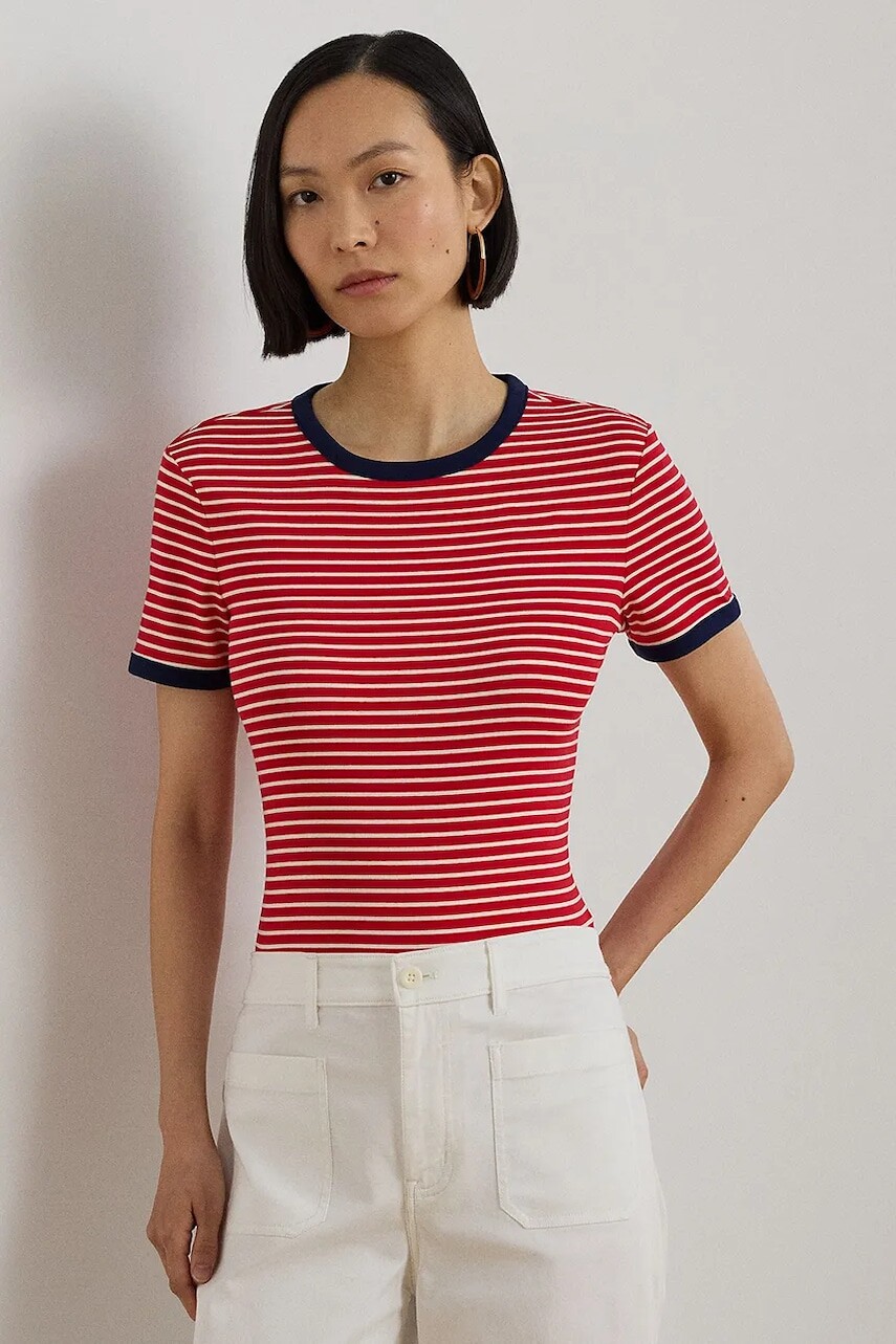 Lauren Ralph Lauren basic tričko dámske bavlnené