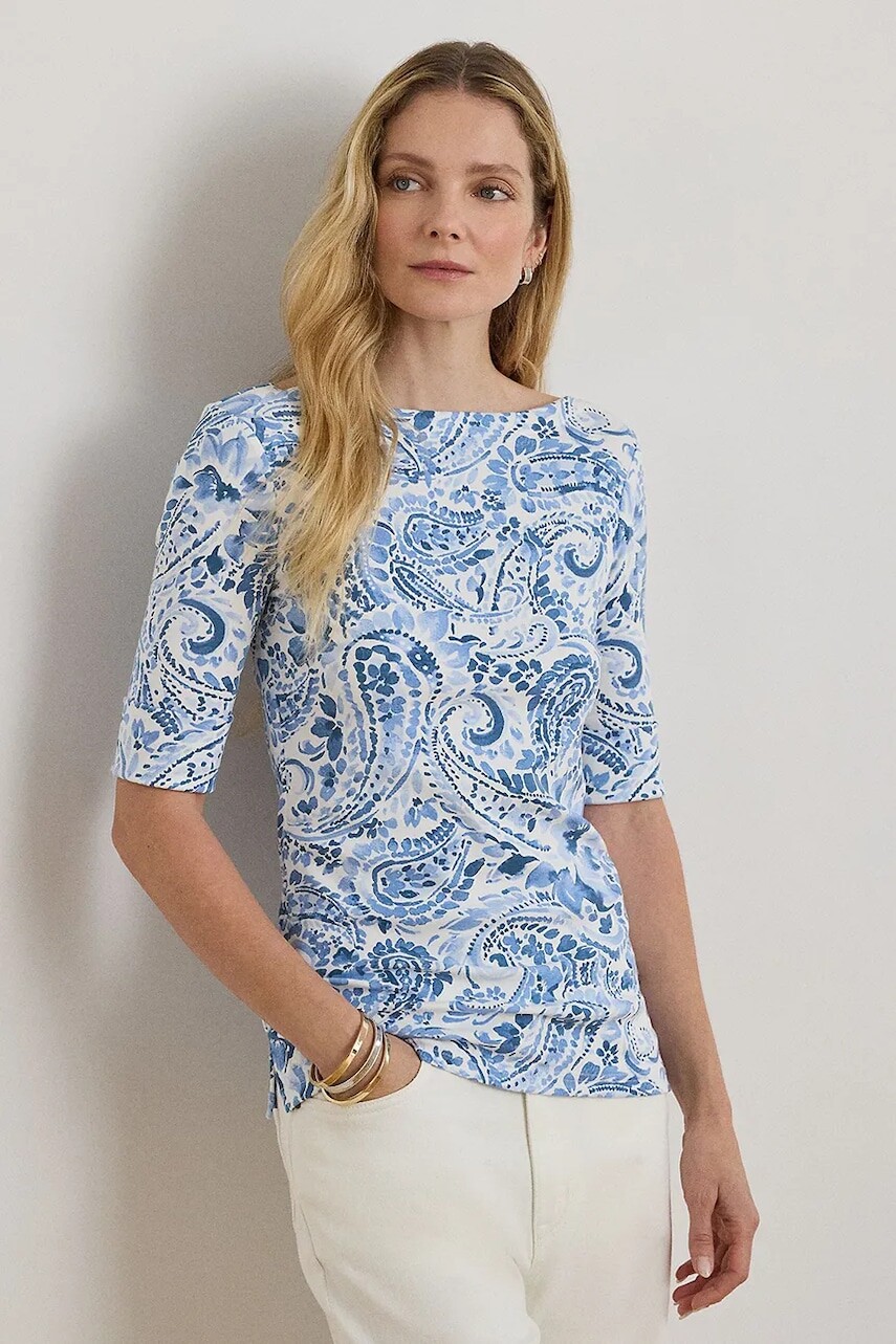 Lauren Ralph Lauren tričko s dlhým rukávom dámske bavlnené