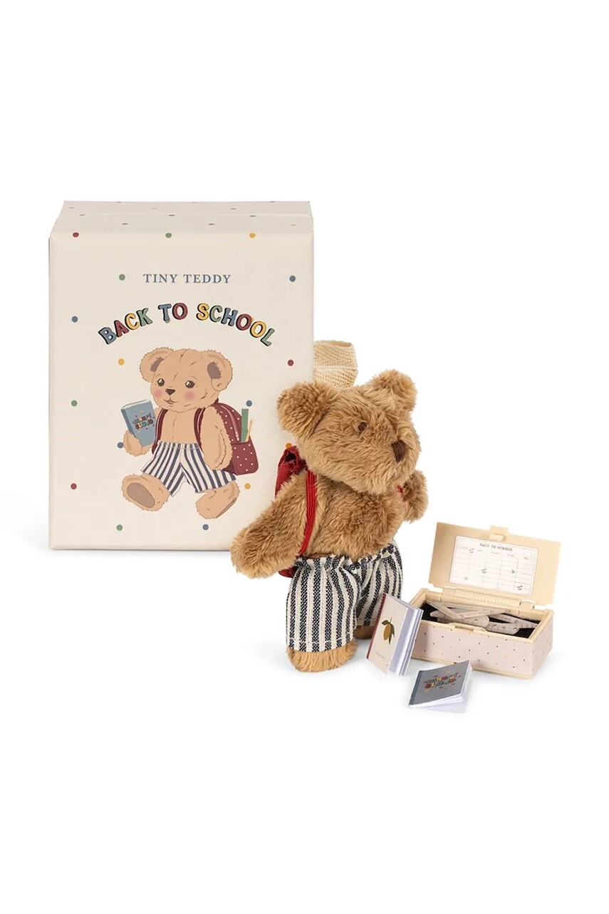 Konges Sløjd detská plyšová hračka (mojkačik) TINY TEDDY BACK TO SCHOOL
