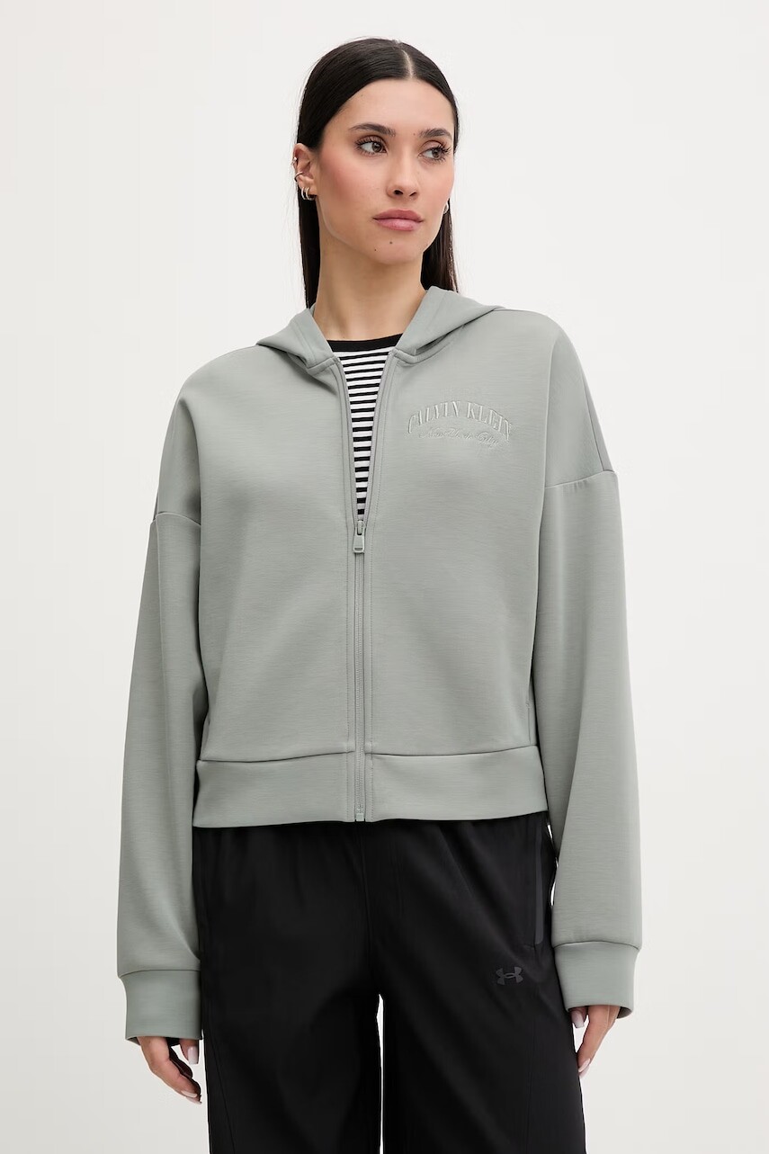 Calvin Klein Performance mikina na zips s kapucňou dámska