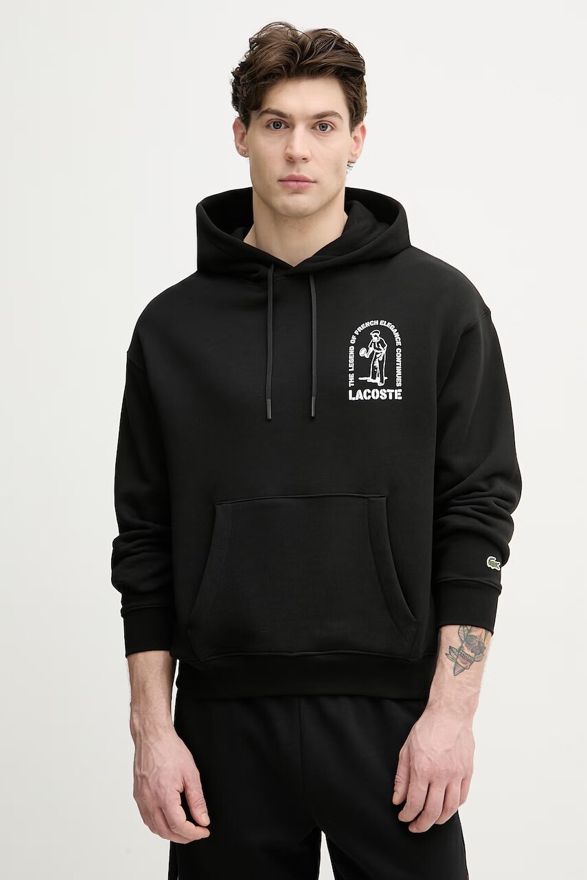 Lacoste mikina s kapucňou pánska bavlnená