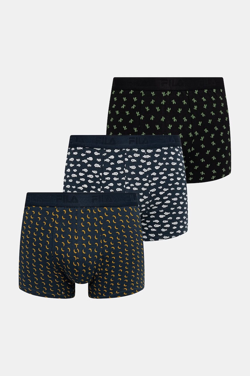 Fila priliehavé boxerky pánske bavlnené s elastanom 3-pak