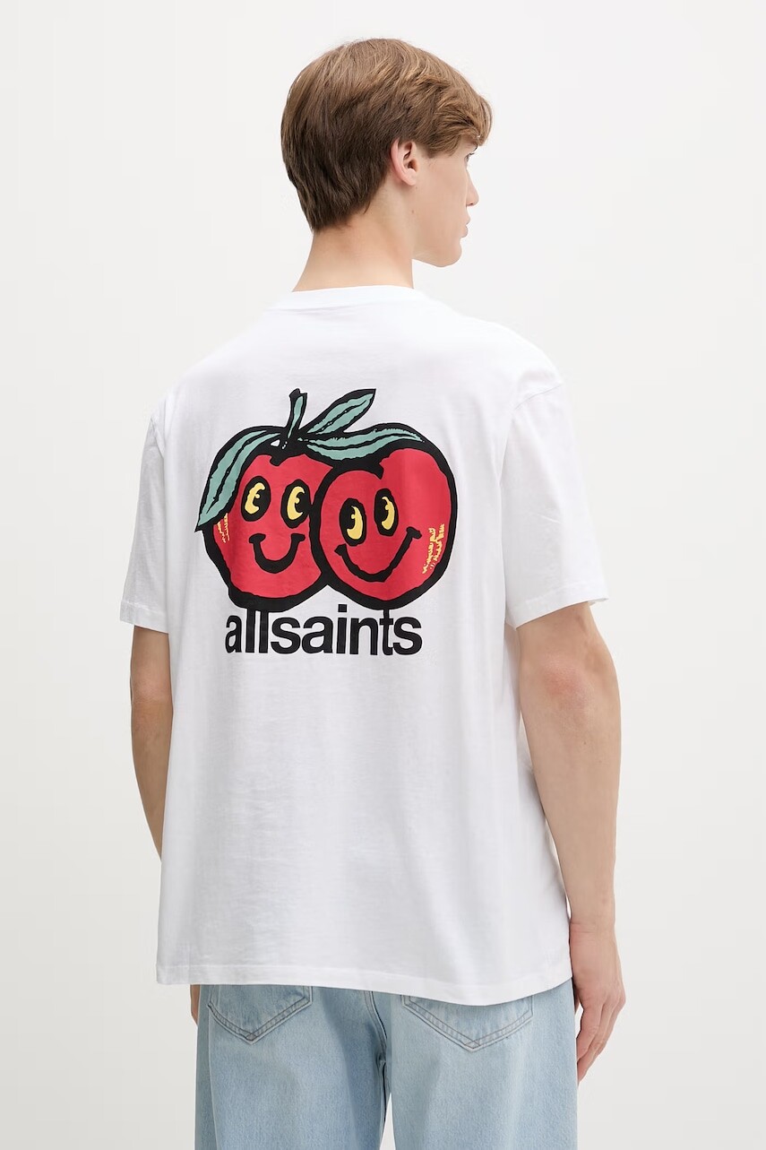 AllSaints basic tričko pánske bavlnené MUTUAL