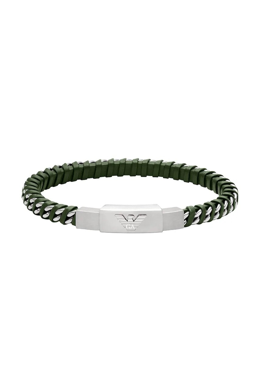 Emporio Armani náramok pánsky z ušľachtilej ocele bez kameňa Eagle Logo