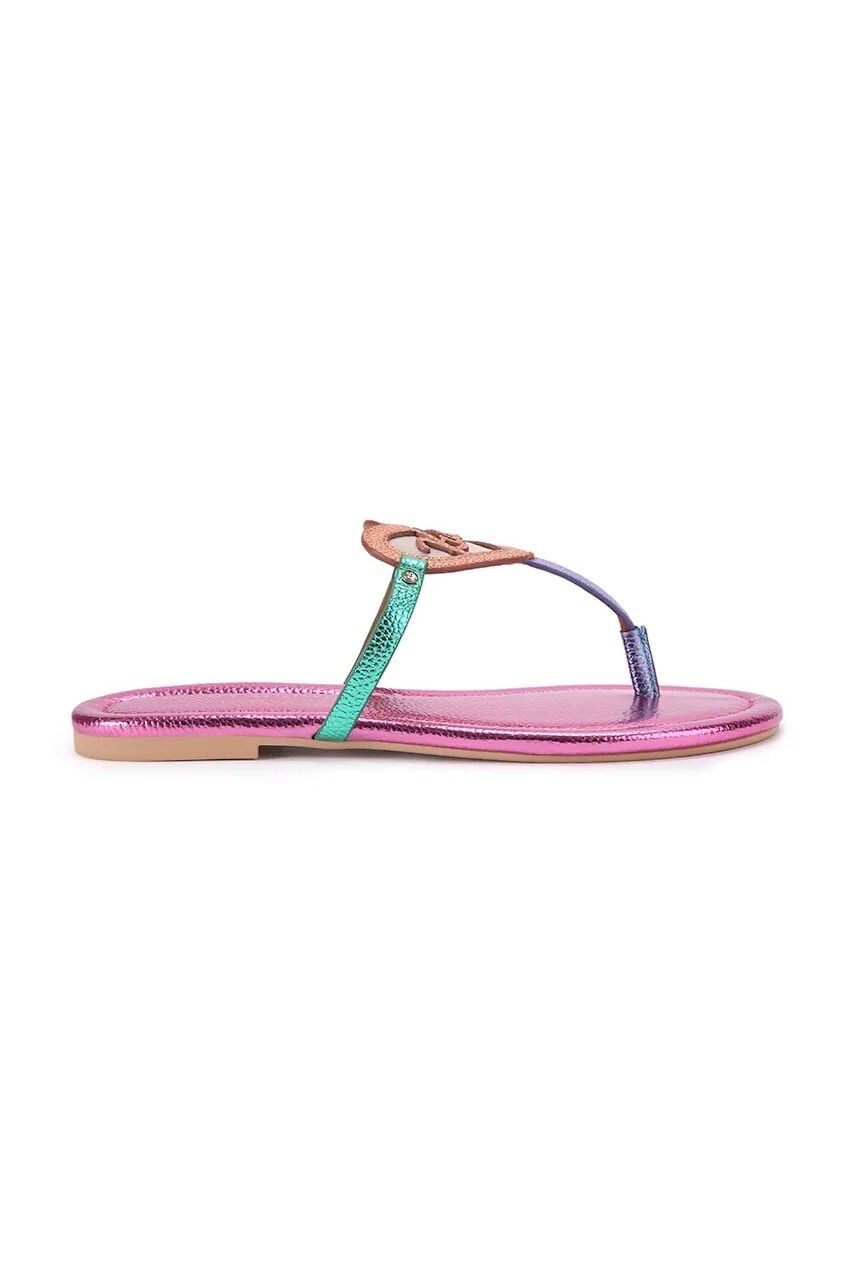 Kurt Geiger London šľapky dámske kožené Kurt Heart T Bar Flat