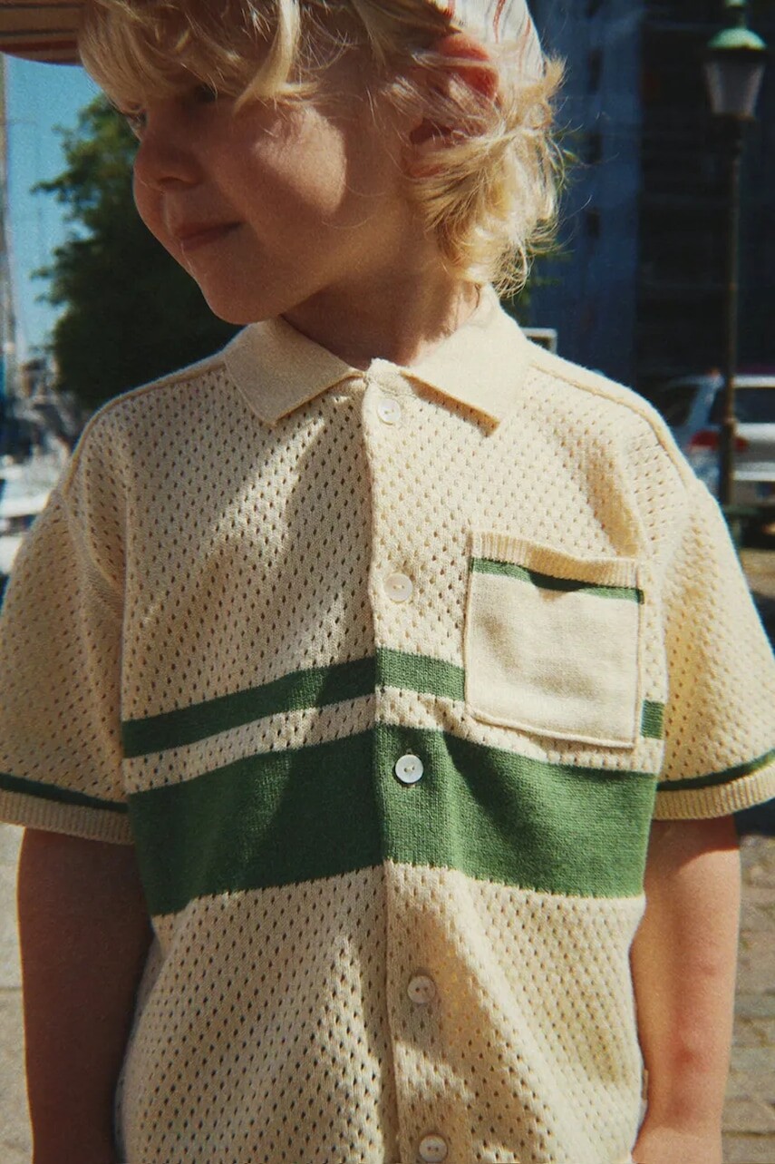 Konges Sløjd bavlnená detská košeľa HAI KNIT SHIRT GOTS