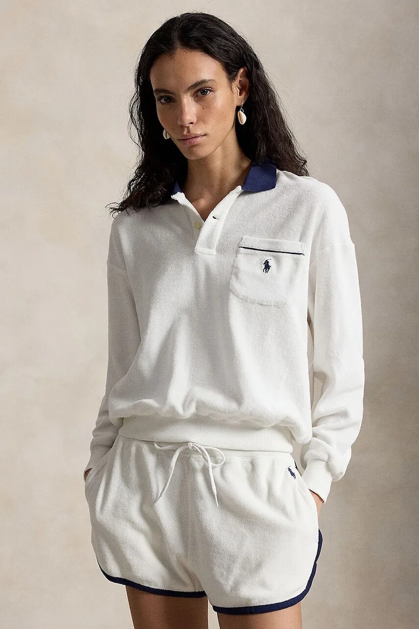Polo Ralph Lauren mikina dámska bavlnená LT WT COTTON TERRY-KNT-POLO