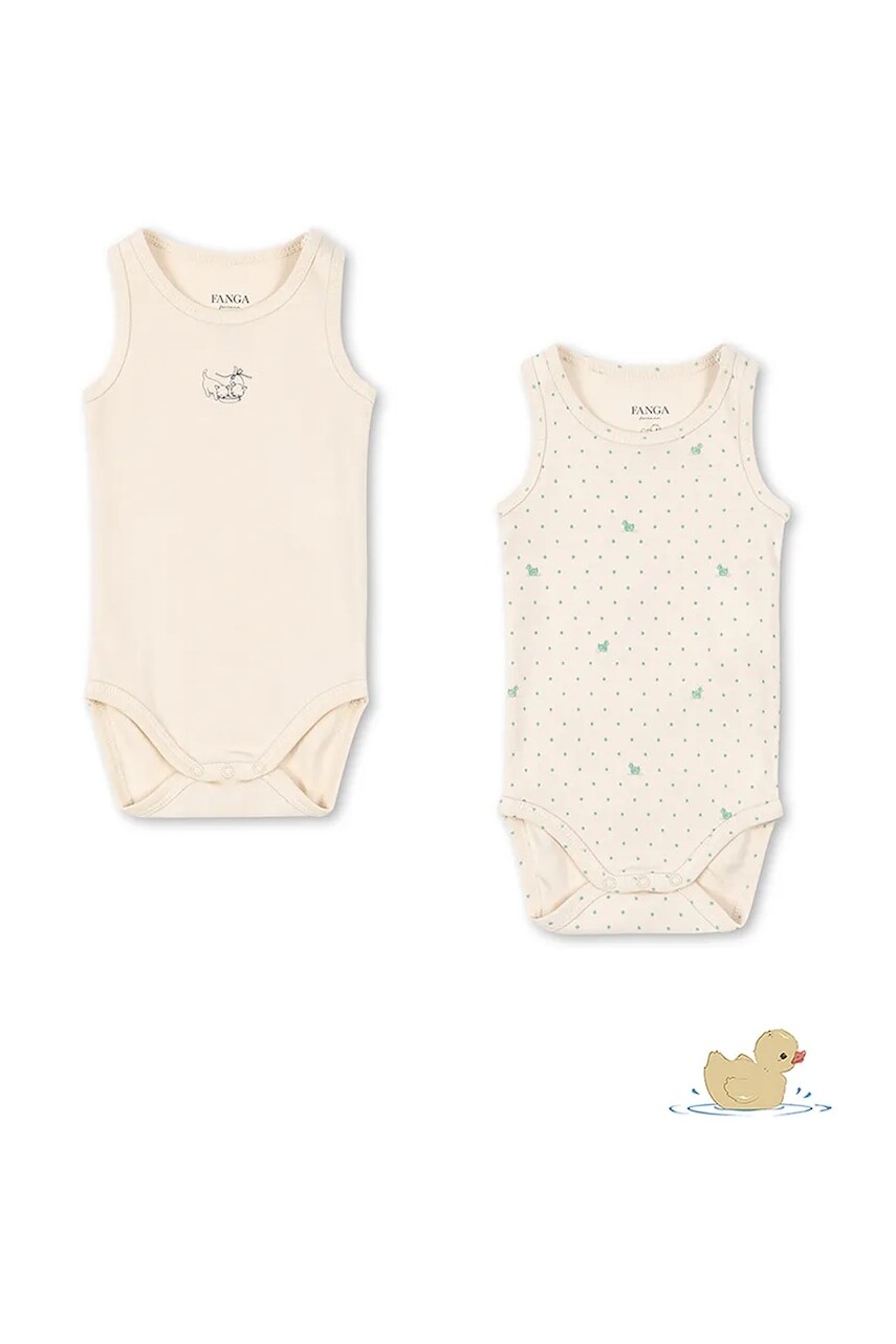 Fanga Fontana body dojčenské bavlnené FIO 2 PACK SL BODY OCS 2-pak