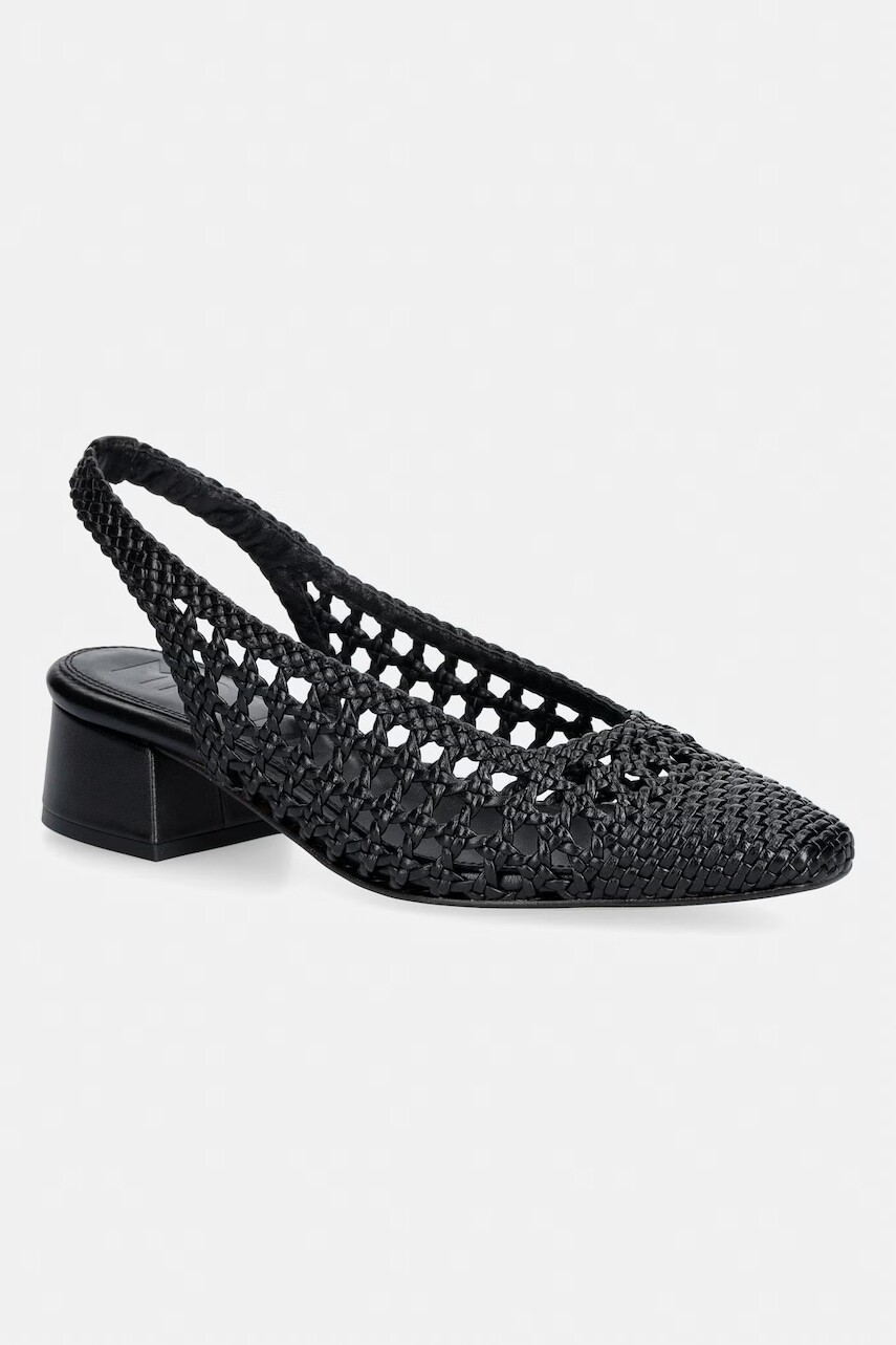 Souliers Martinez lodičky s otvorenou pätou kožené NOVA TARRAGONA