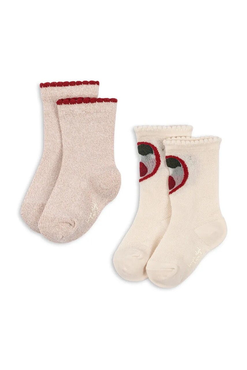 Konges Sløjd ponožky detské CHERRY ROSE 2-pack